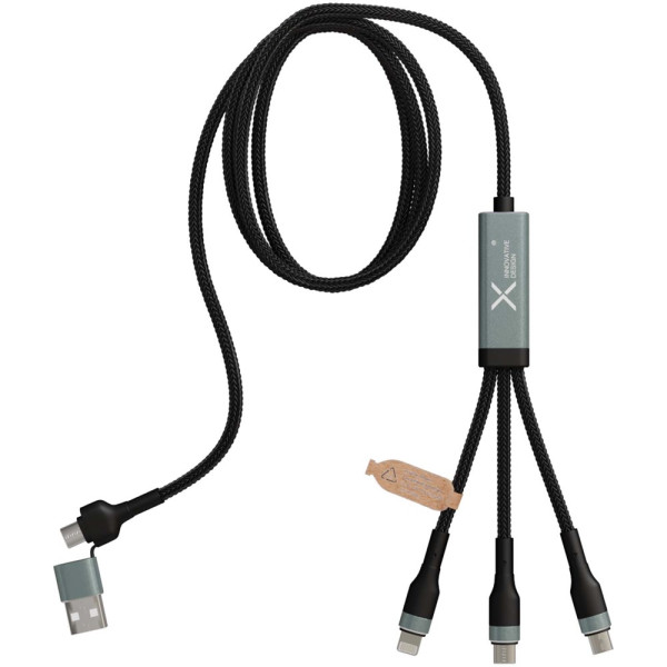 SCX.design C53 100W ultraschnelles 5-in-1 Ladekabel aus rPET