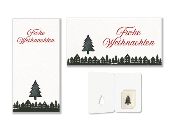 Weihnachtskarte mit Samentütchen (DIN lang)