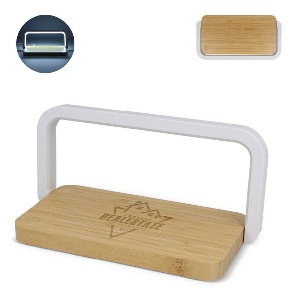 15-W-Wireless-Ladegerät mit dimmbarer LED-Lampe