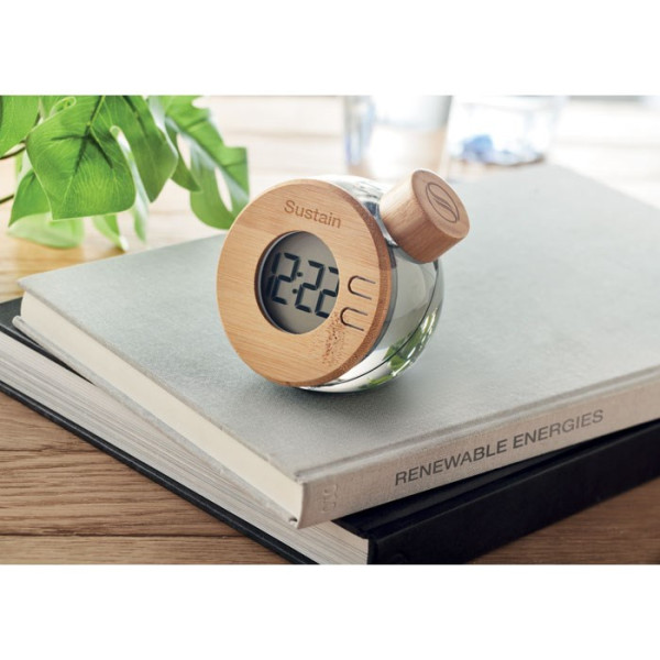 DROPPY LUX - Wasserbetriebene LCD-Uhr