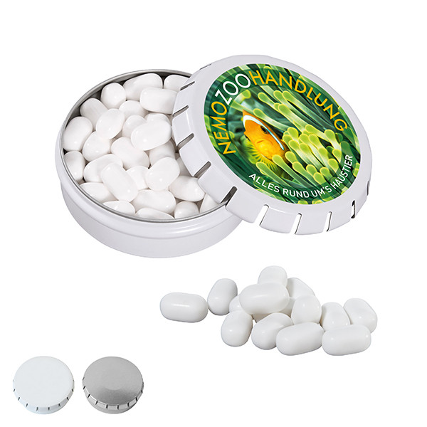 SUPER-MINI-Drück-mich-Dose m. tic tac